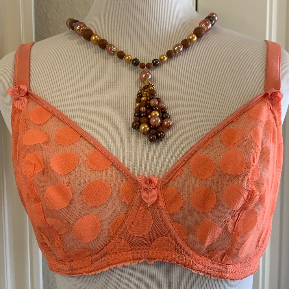Mimi Holliday 38b orange dotted bra